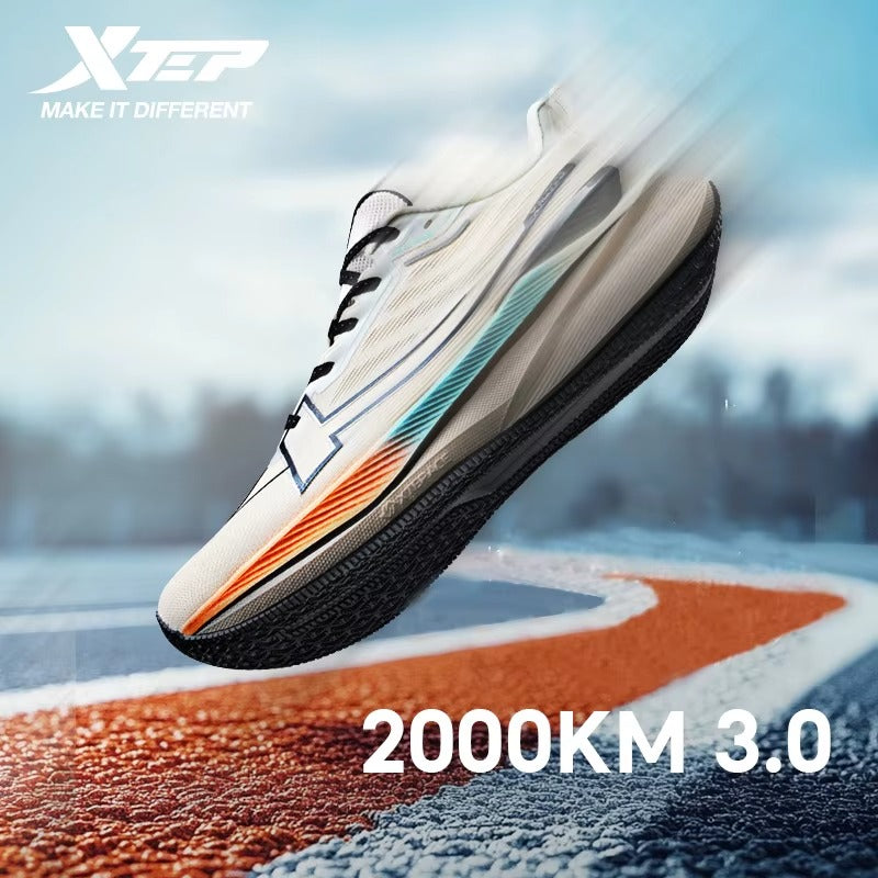 Xtep Men's Running Shoes 2000km 3.0 2025 Spring Lightweight Cushioned Wear-Resistant Training Jogging Sneakers