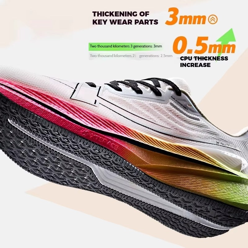 Xtep Men's Running Shoes 2000km 3.0 2025 Spring Lightweight Cushioned Wear-Resistant Training Jogging Sneakers