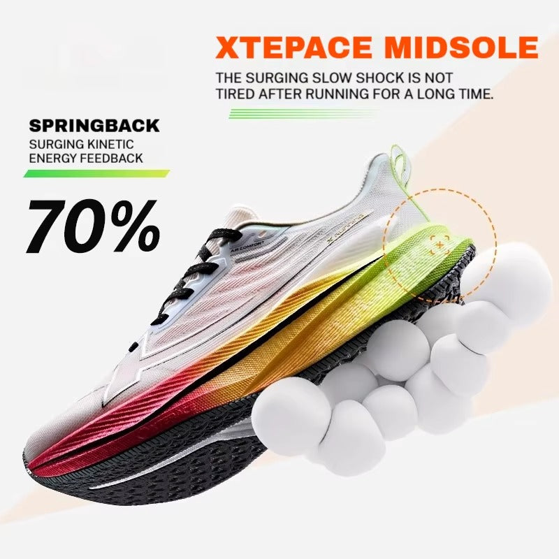 Xtep Men's Running Shoes 2000km 3.0 2025 Spring Lightweight Cushioned Wear-Resistant Training Jogging Sneakers
